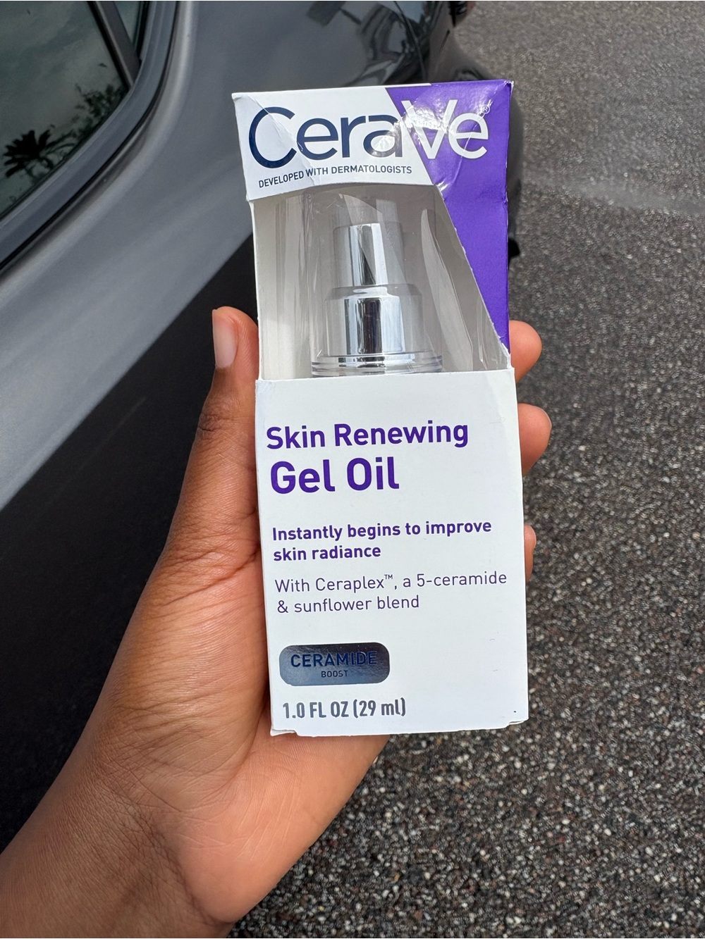 Cerave Skin Renewing Gel Oil – White & Purple Packaging